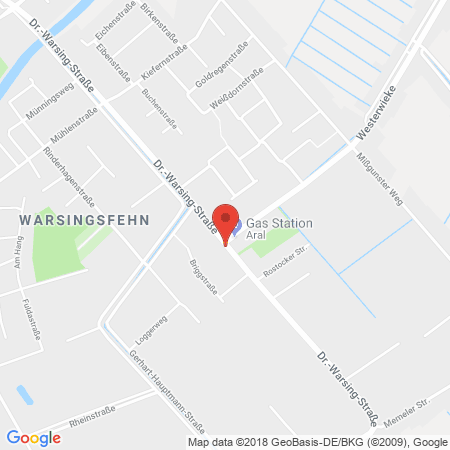 Standort der Autogas Tankstelle: ARAL Tankstelle Merkler in 26802, Moormerland
