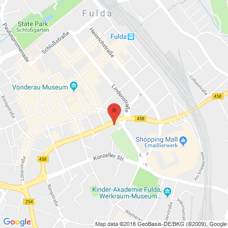 Position der Autogas-Tankstelle: Oil! Tankstelle Fulda in 36037, Fulda