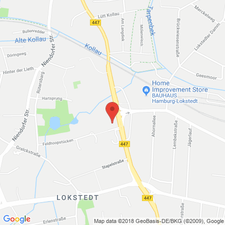 Position der Autogas-Tankstelle: Shell Tankstelle in 22529, Hamburg