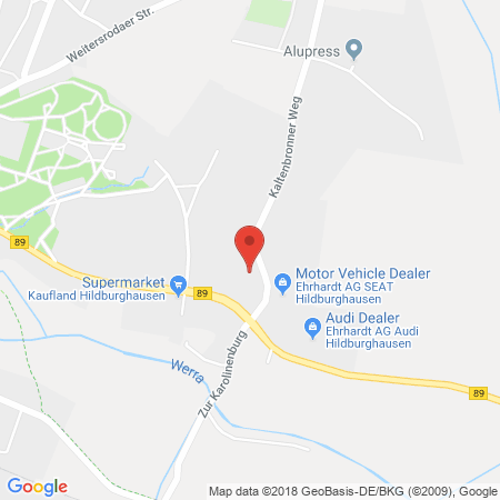 Position der Autogas-Tankstelle: Oil! Tankstelle Hildburghausen in 98646, Hildburghausen