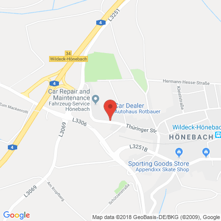 Position der Autogas-Tankstelle: AVIA Tankstelle in 36208, Wildeck