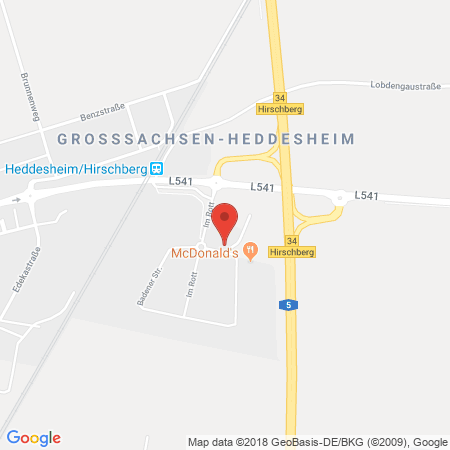 Position der Autogas-Tankstelle: Total Hirschberg in 69493, Hirschberg