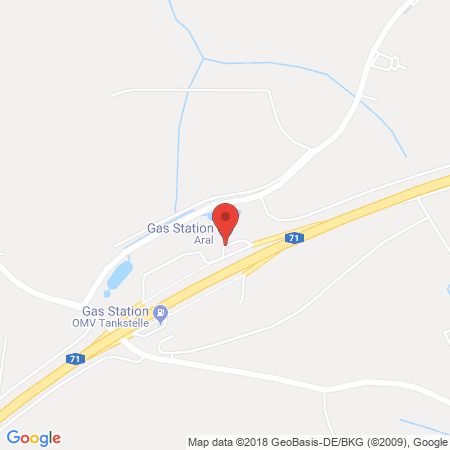 Position der Autogas-Tankstelle: Aral Tankstelle, Bat Mellrichstädter Höhe West in 97638, Mellrichstadt