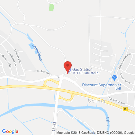 Standort der Tankstelle: TotalEnergies Tankstelle in 35606, Solms