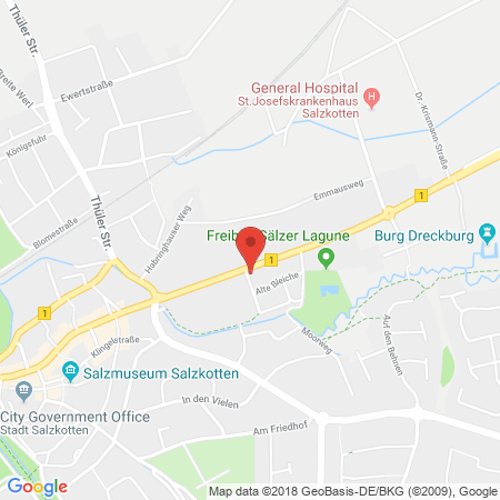 Standort der Autogas Tankstelle: Tankstop B1 - Robert Fischer TTS in 33154, Salzkotten