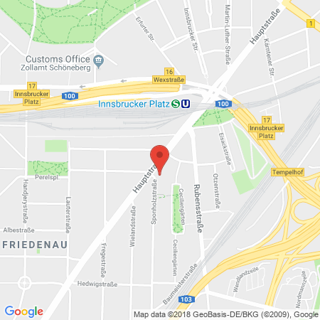 Position der Autogas-Tankstelle: Shell Tankstelle in 12159, Berlin