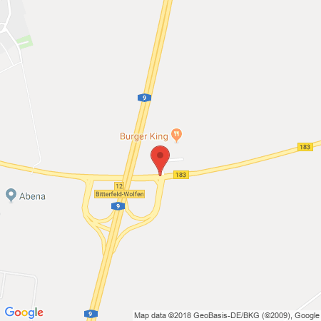 Position der Autogas-Tankstelle: Aral Tankstelle in 06766, Bitterfeld