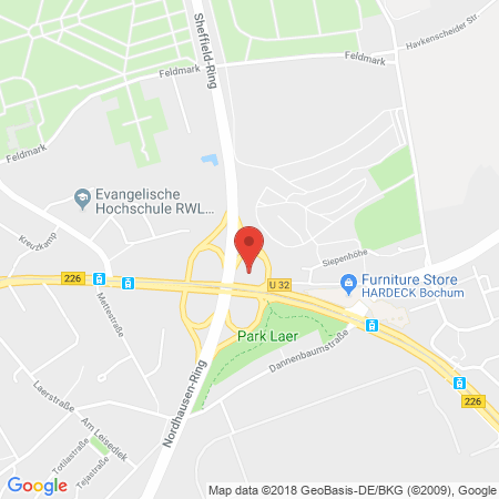 Position der Autogas-Tankstelle: Bochum, Wittenerstr. 361 in 44803, Bochum