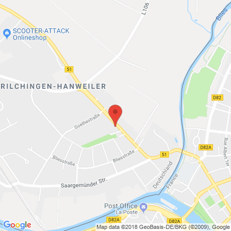 Position der Autogas-Tankstelle: Markenfreie Ts Kleinblittersdorf in 66271, Kleinblittersdorf