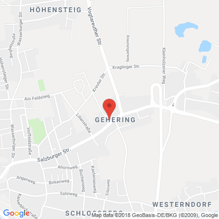 Position der Autogas-Tankstelle: Aral Tankstelle in 83071, Stephanskirchen