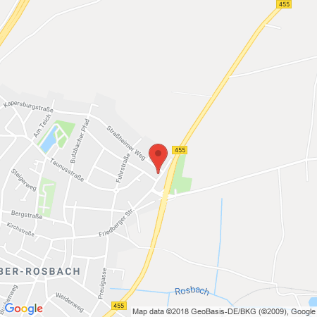 Position der Autogas-Tankstelle: Total Rosbach in 61191, Rosbach