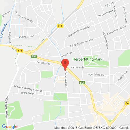 Position der Autogas-Tankstelle: Esso Tankstelle in 79618, Rheinfelden