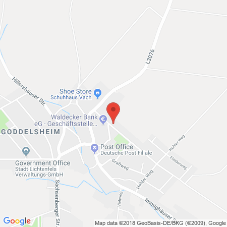 Standort der Tankstelle: Raiffeisen Tankstelle in 35104, Lichtenfels-Goddelsheim