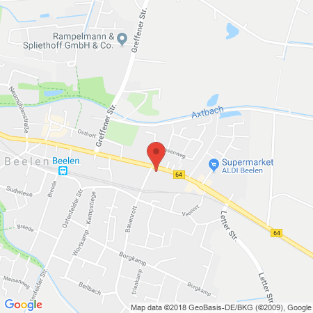 Position der Autogas-Tankstelle: Q1 Tankstelle in 48361, Beelen
