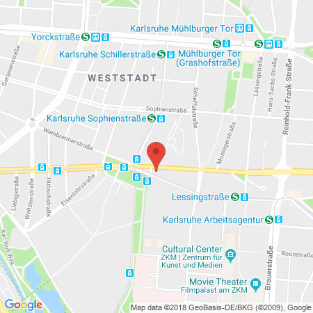 Standort der Tankstelle: OMV Tankstelle in 76135, Karlsruhe
