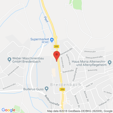 Standort der Tankstelle: ARAL Tankstelle in 35236, Breidenbach