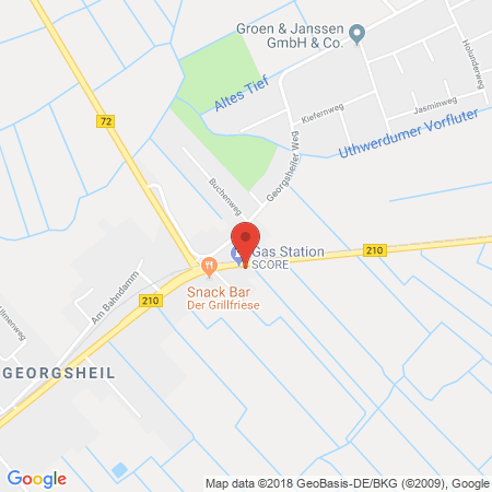 Position der Autogas-Tankstelle: Georgsheil in 26624, Suedbrookmerland