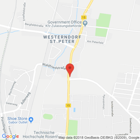 Position der Autogas-Tankstelle: JET Tankstelle in 83024, Rosenheim