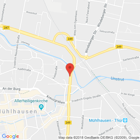 Position der Autogas-Tankstelle: Honsel Ts Mühlh. 2 in 99974, Mühlhausen