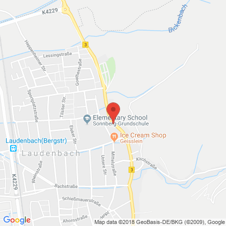 Position der Autogas-Tankstelle: Bft-tankstelle in 69514, Laudenbach