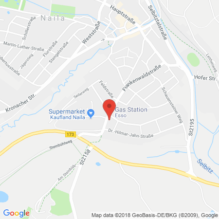 Position der Autogas-Tankstelle: Esso Tankstelle in 95119, Naila