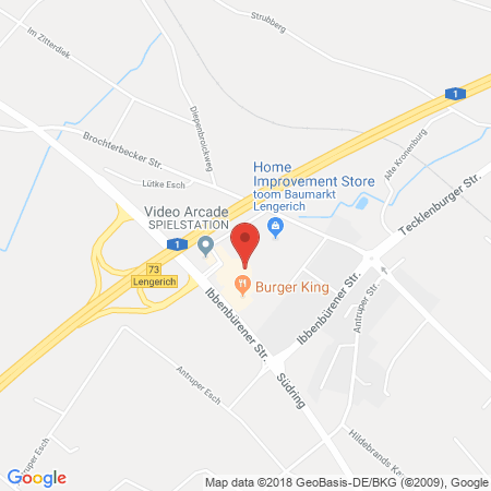 Position der Autogas-Tankstelle: Shell Tankstelle in 49525, Lengerich