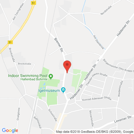 Position der Autogas-Tankstelle: Tebben Automobile in 49163, Bohmte