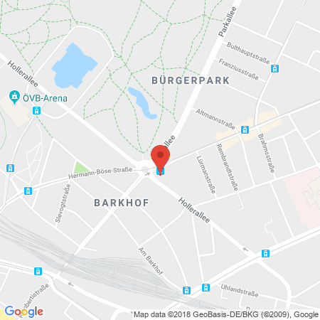 Position der Autogas-Tankstelle: Esso Tankstelle in 28209, Bremen