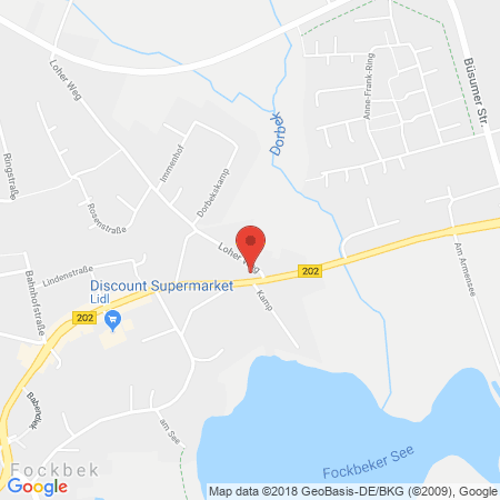 Position der Autogas-Tankstelle: Bft-willer Station 189 in 24787, Fockbek