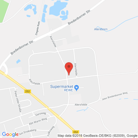 Position der Autogas-Tankstelle: Tankcenter Nieheim in 33039, Nieheim