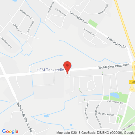 Position der Autogas-Tankstelle: HEM Tankstelle in 17235, Neustrelitz