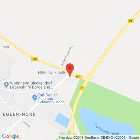 Position der Autogas-Tankstelle: HEM Tankstelle in 39435, Egeln