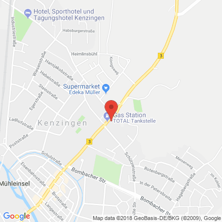 Standort der Tankstelle: TotalEnergies Tankstelle in 79341, Kenzingen