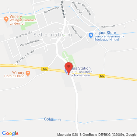 Position der Autogas-Tankstelle: Oil! Tankstelle Schornsheim in 55288, Schornsheim
