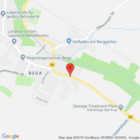 Position der Autogas-Tankstelle: Autohaus Zeisberg in 32694, Dörentrup