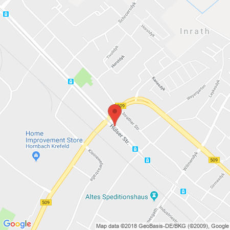 Position der Autogas-Tankstelle: Aral Tankstelle in 47803, Krefeld