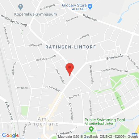 Position der Autogas-Tankstelle: Shell Tankstelle in 40885, Ratingen