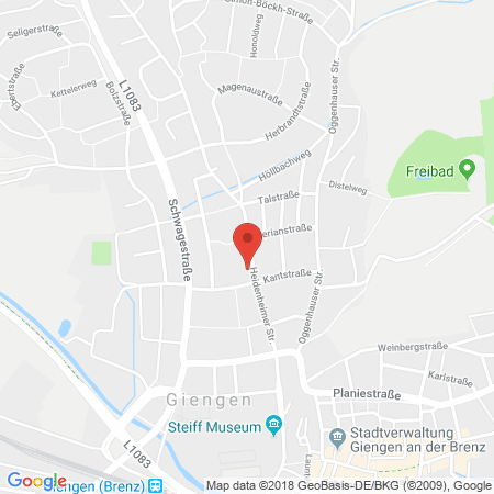 Standort der Tankstelle: Agip Tankstelle in 89537, Giengen