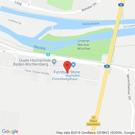Standort der Tankstelle: E Center Tankstelle in 68163, Mannheim-Neuostheim