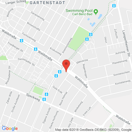 Position der Autogas-Tankstelle: HEM Tankstelle in 68305, Mannheim