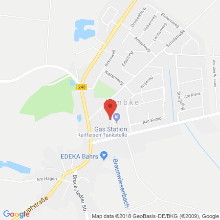 Position der Autogas-Tankstelle: Raiffeisen Waren Gmbh in 38477, Jembke