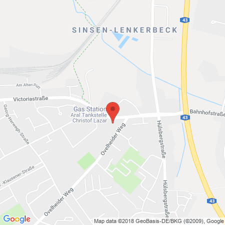 Position der Autogas-Tankstelle: Aral Tankstelle in 45772, Marl