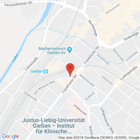 Position der Autogas-Tankstelle: Esso Tankstelle in 35392, Giessen