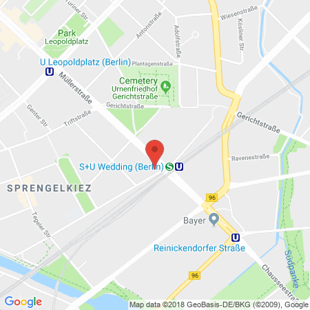 Position der Autogas-Tankstelle: HEM Tankstelle in 13353, Berlin