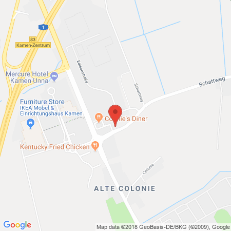 Position der Autogas-Tankstelle: AVIA Tankstelle in 59174, Kamen