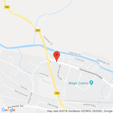 Position der Autogas-Tankstelle: AVIA Servicstation in 97980, Bad Mergentheim