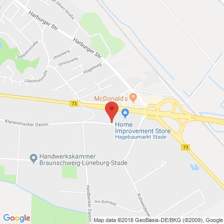 Position der Autogas-Tankstelle: Hoyer Tank Treff Stade in 21684, Stade