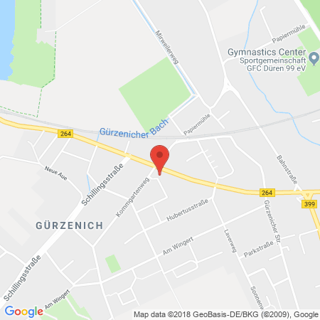 Position der Autogas-Tankstelle: JET Tankstelle in 52355, Dueren