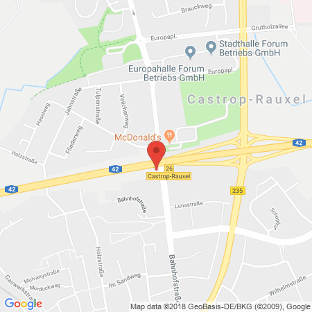 Position der Autogas-Tankstelle: JET Tankstelle in 44575, Castrop-rauxel
