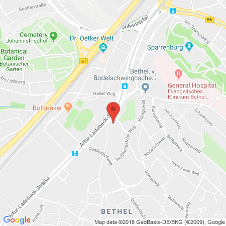 Position der Autogas-Tankstelle: Shell Tankstelle in 33617, Bielefeld